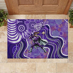 Hobart Hurricanes Rubber Doormat Indigenous Dot Art Superhero Batter Tribal Pattern