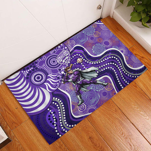 Hobart Hurricanes Rubber Doormat Indigenous Dot Art Superhero Batter Tribal Pattern