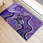 Hobart Hurricanes Rubber Doormat Indigenous Dot Art Superhero Batter Tribal Pattern