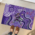 Hobart Hurricanes Rubber Doormat Indigenous Dot Art Superhero Batter Tribal Pattern