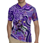 Hobart Hurricanes Rugby Jersey Indigenous Dot Art Superhero Batter Tribal Pattern