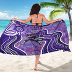 Hobart Hurricanes Sarong Indigenous Dot Art Superhero Batter Tribal Pattern