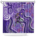 Hobart Hurricanes Shower Curtain Indigenous Dot Art Superhero Batter Tribal Pattern