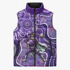Hobart Hurricanes Sleeveless Puffer Jacket Indigenous Dot Art Superhero Batter Tribal Pattern