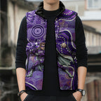 Hobart Hurricanes Sleeveless Puffer Jacket Indigenous Dot Art Superhero Batter Tribal Pattern
