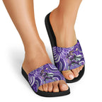 Hobart Hurricanes Slide Sandals Indigenous Dot Art Superhero Batter Tribal Pattern