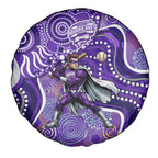 Hobart Hurricanes Spare Tire Cover Indigenous Dot Art Superhero Batter Tribal Pattern