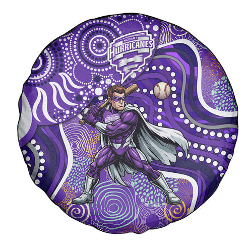 Hobart Hurricanes Spare Tire Cover Indigenous Dot Art Superhero Batter Tribal Pattern
