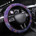 Hobart Hurricanes Steering Wheel Cover Indigenous Dot Art Superhero Batter Tribal Pattern