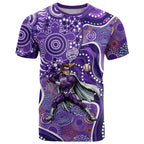 Hobart Hurricanes T Shirt Indigenous Dot Art Superhero Batter Tribal Pattern
