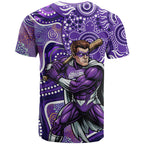 Hobart Hurricanes T Shirt Indigenous Dot Art Superhero Batter Tribal Pattern