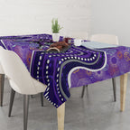 Hobart Hurricanes Tablecloth Indigenous Dot Art Superhero Batter Tribal Pattern