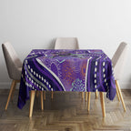 Hobart Hurricanes Tablecloth Indigenous Dot Art Superhero Batter Tribal Pattern