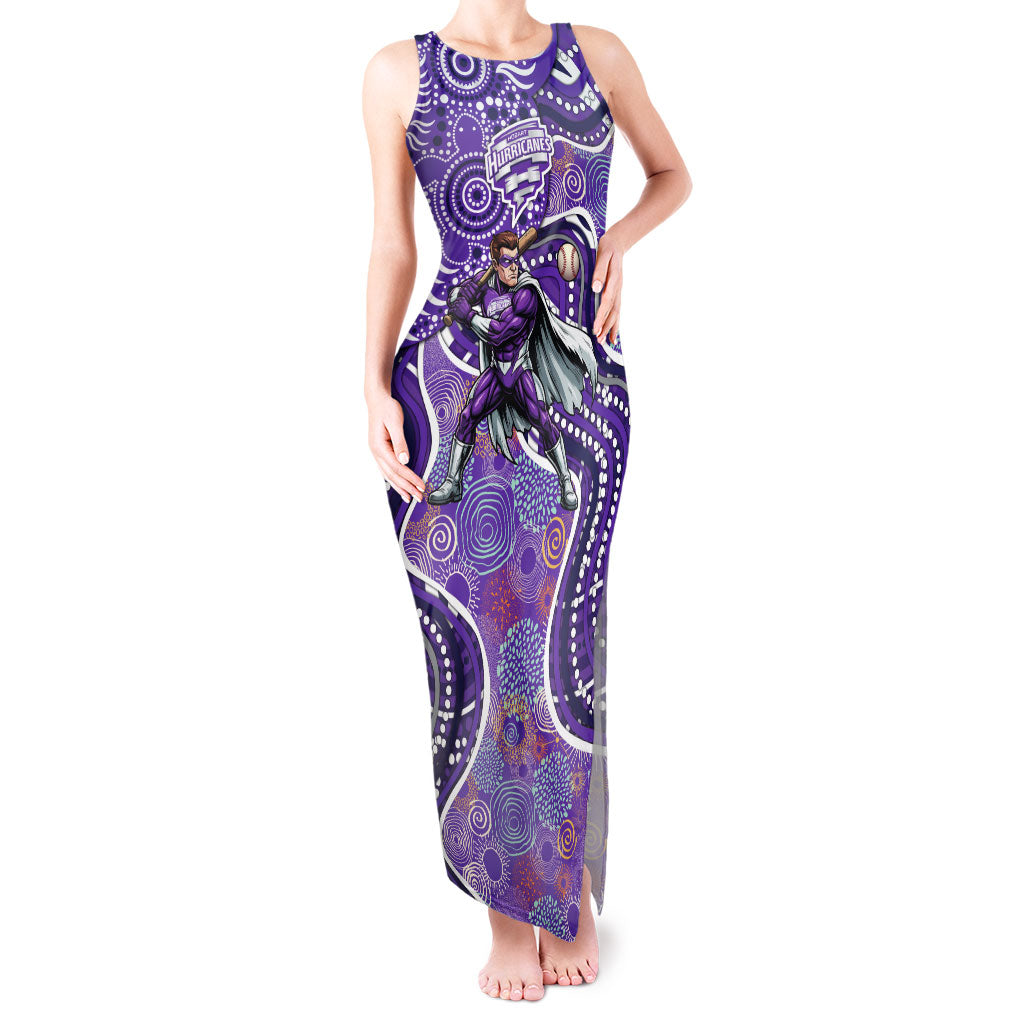 Hobart Hurricanes Tank Maxi Dress Indigenous Dot Art Superhero Batter Tribal Pattern