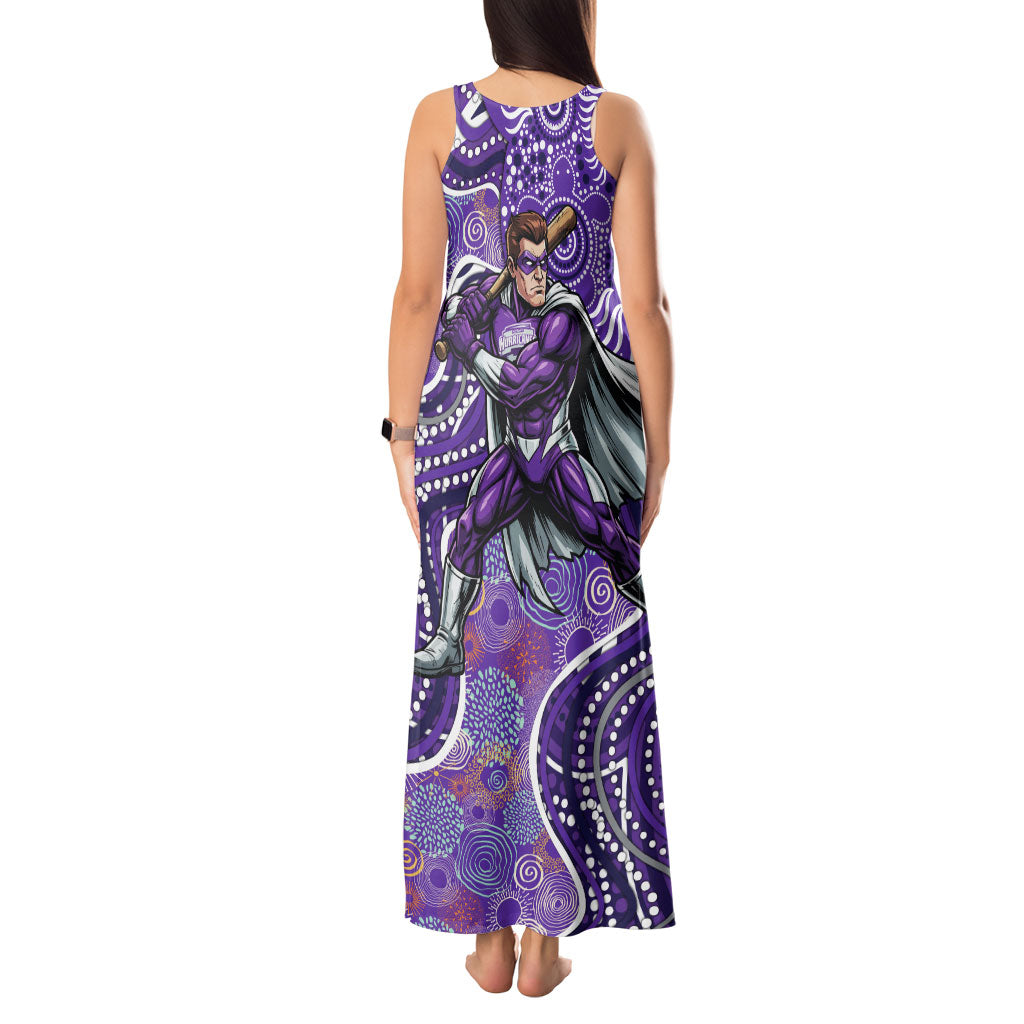 Hobart Hurricanes Tank Maxi Dress Indigenous Dot Art Superhero Batter Tribal Pattern