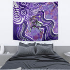 Hobart Hurricanes Tapestry Indigenous Dot Art Superhero Batter Tribal Pattern