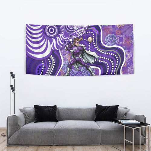Hobart Hurricanes Tapestry Indigenous Dot Art Superhero Batter Tribal Pattern