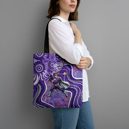Hobart Hurricanes Tote Bag Indigenous Dot Art Superhero Batter Tribal Pattern