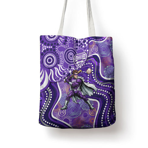 Hobart Hurricanes Tote Bag Indigenous Dot Art Superhero Batter Tribal Pattern