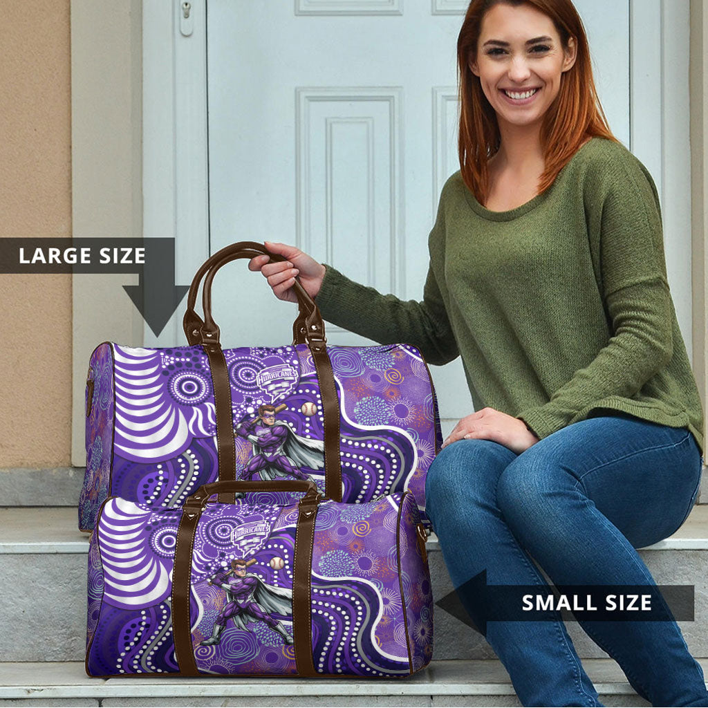 Hobart Hurricanes Travel Bag Indigenous Dot Art Superhero Batter Tribal Pattern