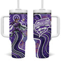 Hobart Hurricanes Tumbler With Handle Indigenous Dot Art Superhero Batter Tribal Pattern