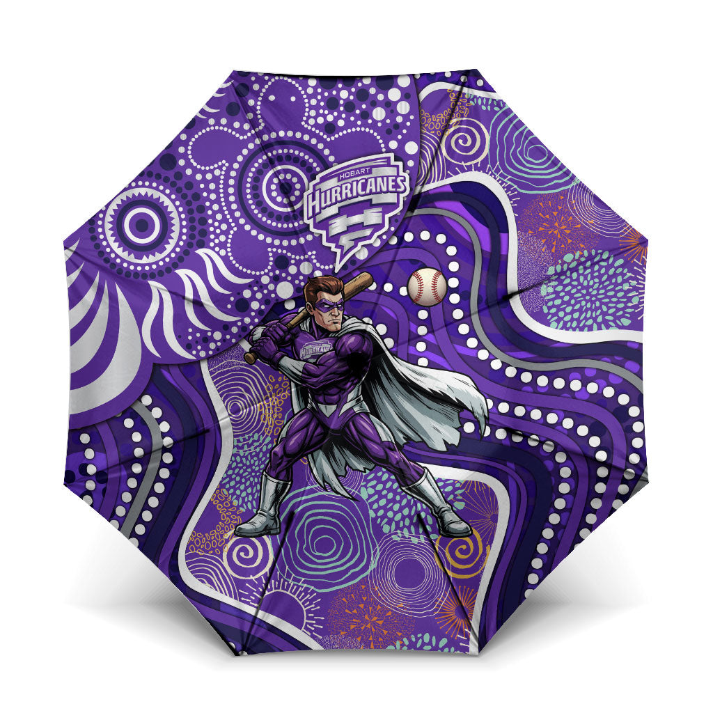 Hobart Hurricanes Umbrella Indigenous Dot Art Superhero Batter Tribal Pattern