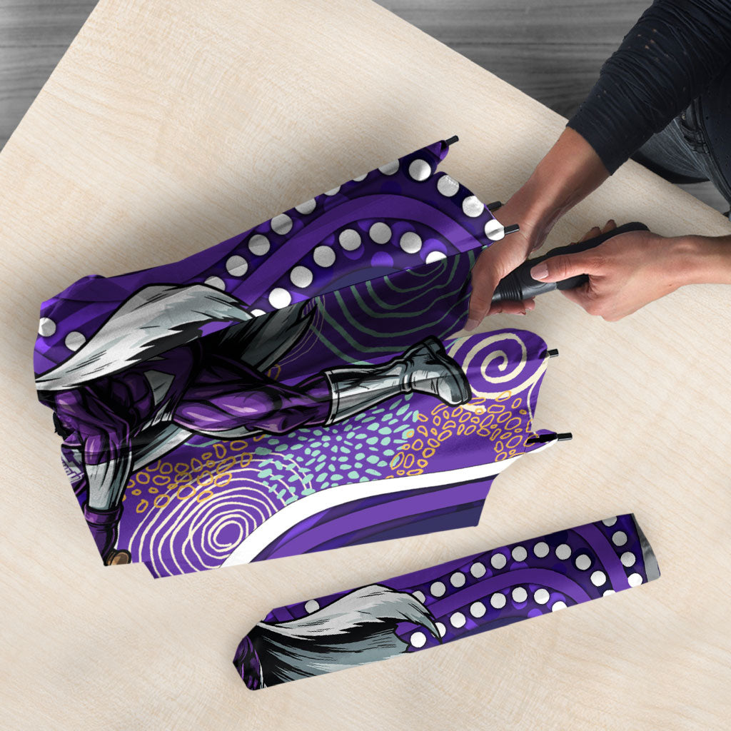 Hobart Hurricanes Umbrella Indigenous Dot Art Superhero Batter Tribal Pattern