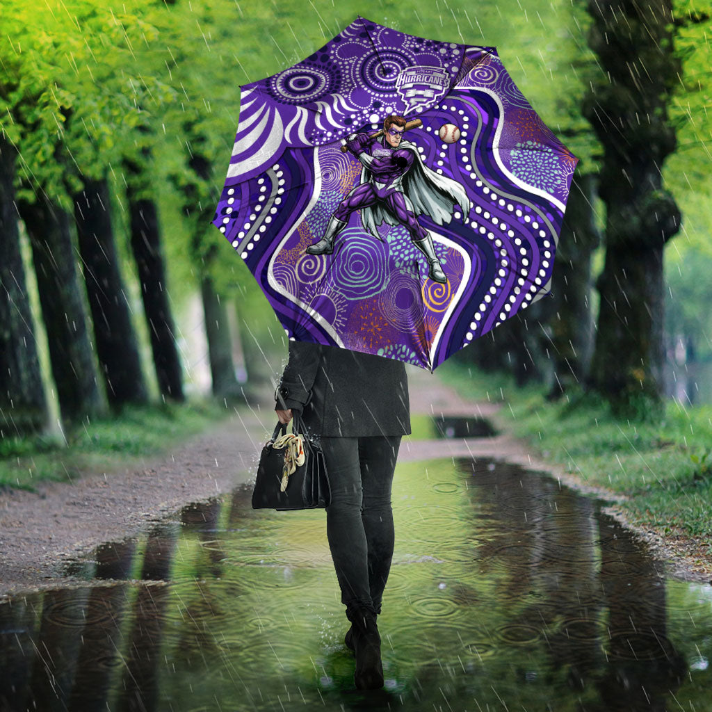 Hobart Hurricanes Umbrella Indigenous Dot Art Superhero Batter Tribal Pattern