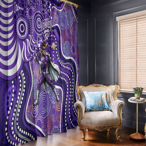 Hobart Hurricanes Window Curtain Indigenous Dot Art Superhero Batter Tribal Pattern