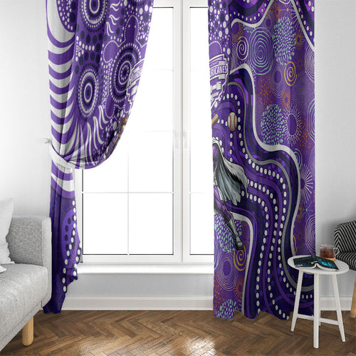 Hobart Hurricanes Window Curtain Indigenous Dot Art Superhero Batter Tribal Pattern