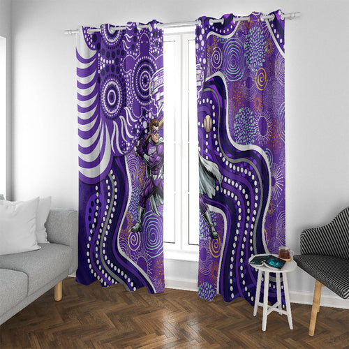 Hobart Hurricanes Window Curtain Indigenous Dot Art Superhero Batter Tribal Pattern