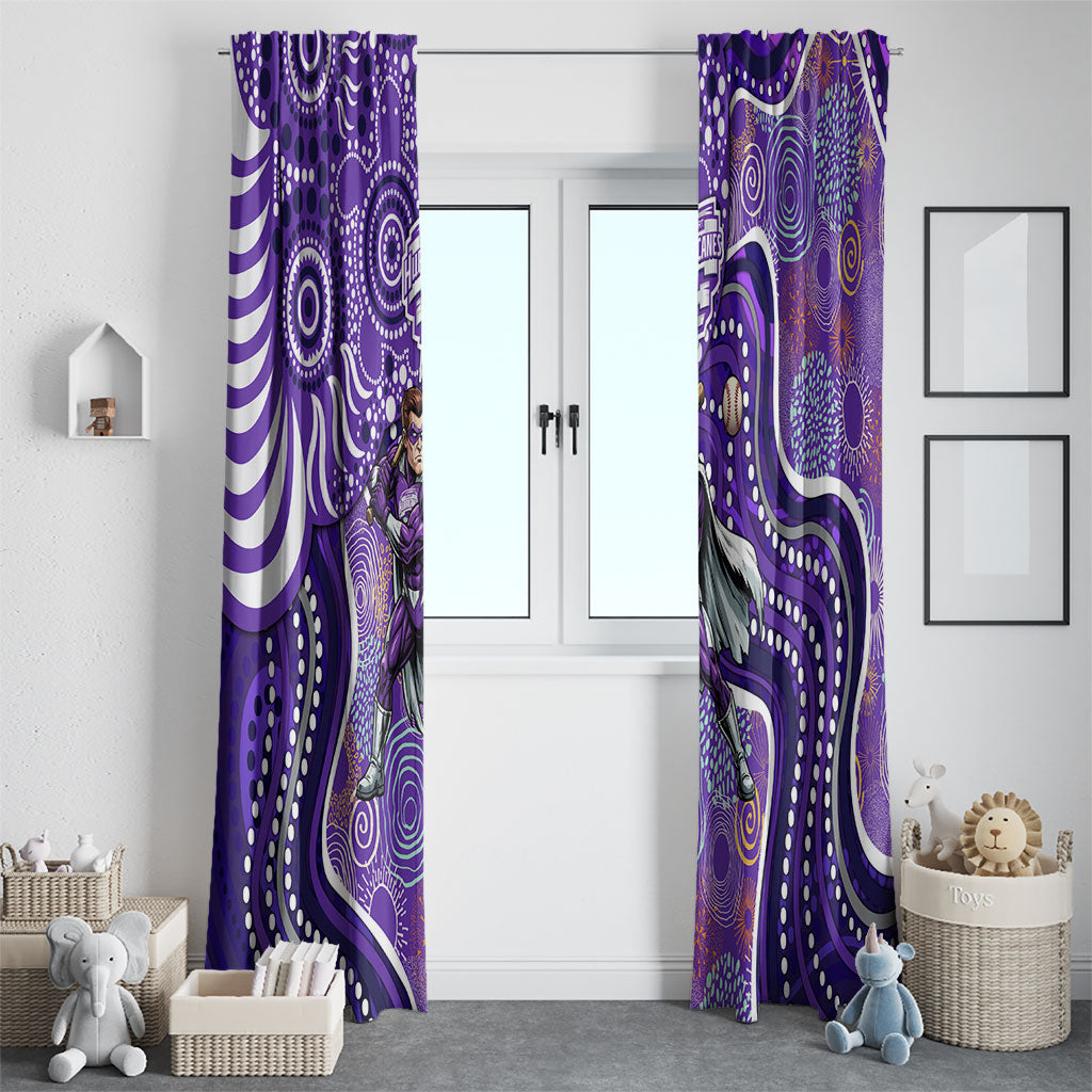 Hobart Hurricanes Window Curtain Indigenous Dot Art Superhero Batter Tribal Pattern