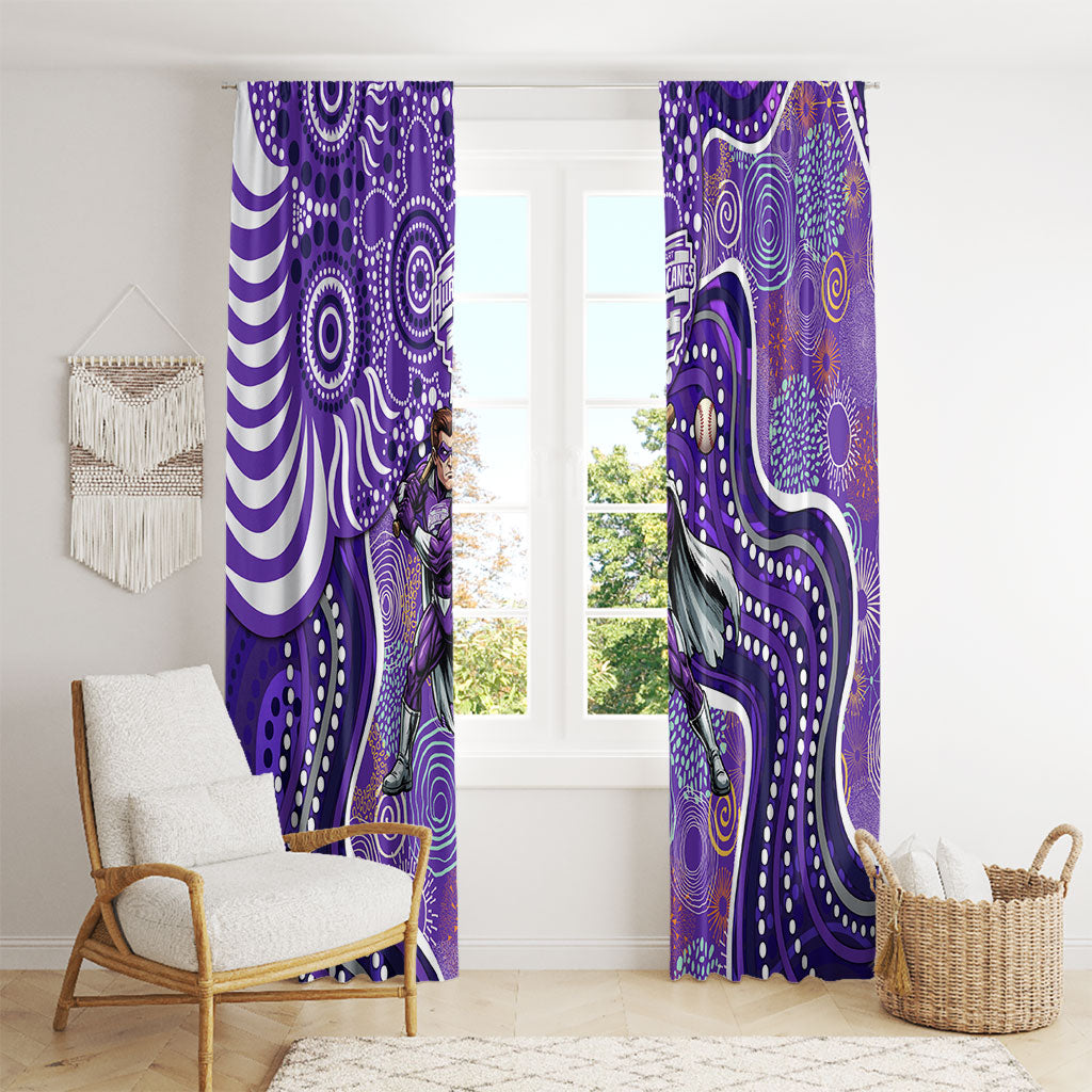 Hobart Hurricanes Window Curtain Indigenous Dot Art Superhero Batter Tribal Pattern