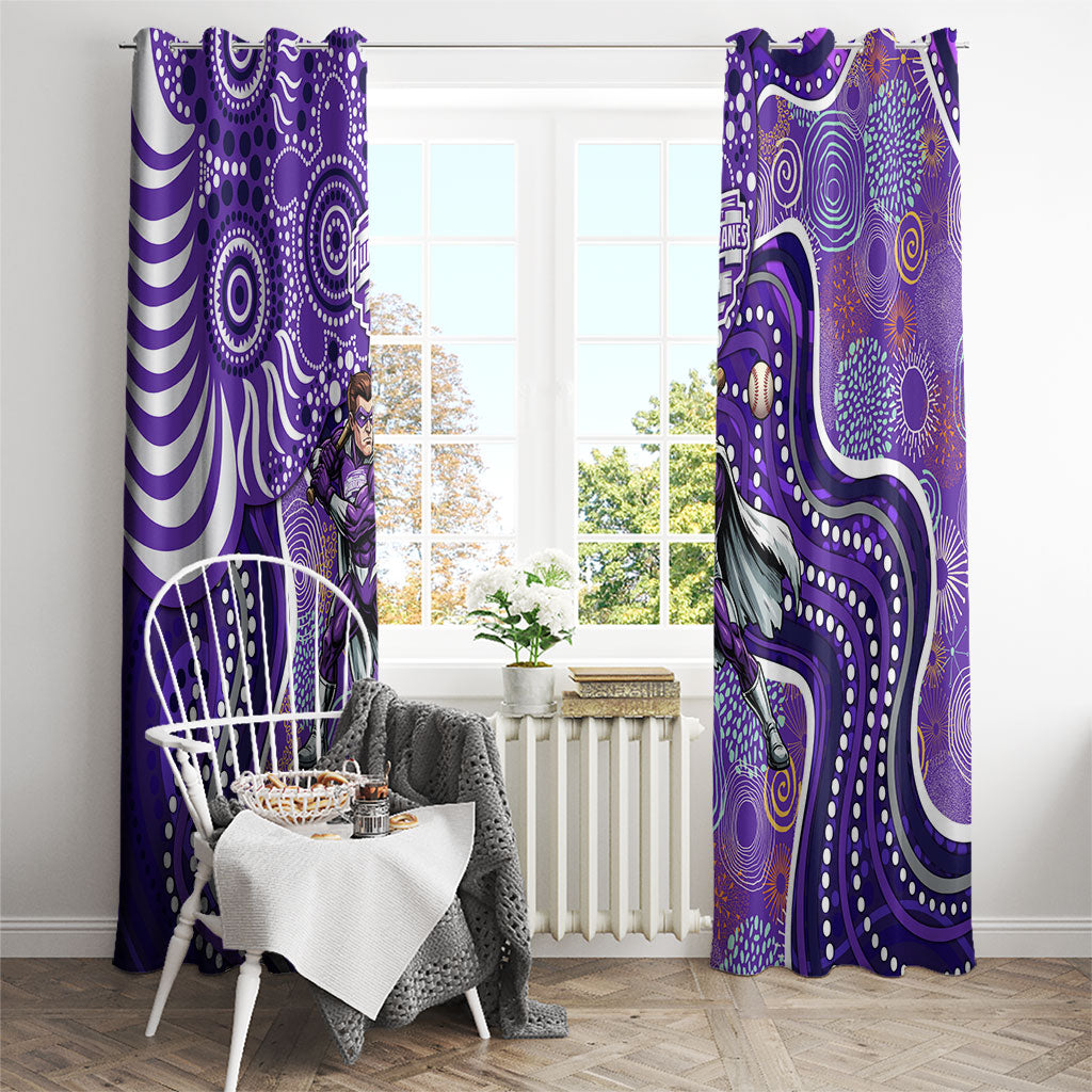 Hobart Hurricanes Window Curtain Indigenous Dot Art Superhero Batter Tribal Pattern