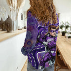 Hobart Hurricanes Women Casual Shirt Indigenous Dot Art Superhero Batter Tribal Pattern