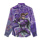 Hobart Hurricanes Women Casual Shirt Indigenous Dot Art Superhero Batter Tribal Pattern