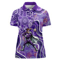 Hobart Hurricanes Women Polo Shirt Indigenous Dot Art Superhero Batter Tribal Pattern