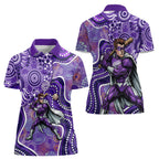 Hobart Hurricanes Women Polo Shirt Indigenous Dot Art Superhero Batter Tribal Pattern