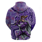 Hobart Hurricanes Zip Hoodie Indigenous Dot Art Superhero Batter Tribal Pattern