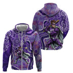 Hobart Hurricanes Zip Hoodie Indigenous Dot Art Superhero Batter Tribal Pattern