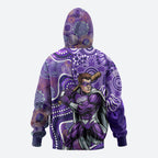 Hobart Hurricanes Zip Hoodie Indigenous Dot Art Superhero Batter Tribal Pattern