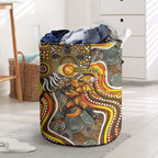 Perth Scorchers Laundry Basket Indigenous Dot Art Superhero Batter Tribal Pattern