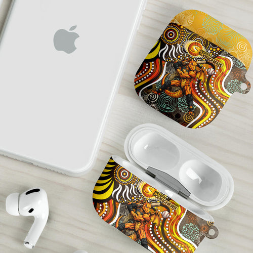 Perth Scorchers AirPods Case Indigenous Dot Art Superhero Batter Tribal Pattern