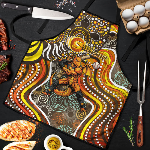 Perth Scorchers Apron Indigenous Dot Art Superhero Batter Tribal Pattern