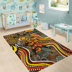 Perth Scorchers Area Rug Indigenous Dot Art Superhero Batter Tribal Pattern