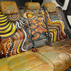 Perth Scorchers Back Car Seat Cover Indigenous Dot Art Superhero Batter Tribal Pattern