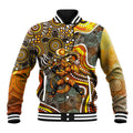 Perth Scorchers Baseball Jacket Indigenous Dot Art Superhero Batter Tribal Pattern