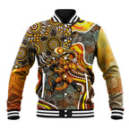Perth Scorchers Baseball Jacket Indigenous Dot Art Superhero Batter Tribal Pattern