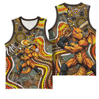 Perth Scorchers Basketball Jersey Indigenous Dot Art Superhero Batter Tribal Pattern