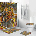 Perth Scorchers Bathroom Set Indigenous Dot Art Superhero Batter Tribal Pattern
